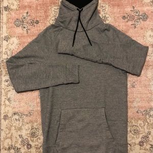 H & M Men’s XS Grey Cowl Neck Pullover with Front Pocket